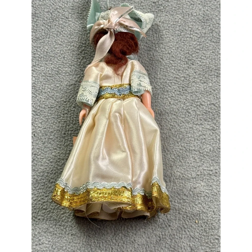 Vintage French Souvenir Doll Sleep Eyes Lace Costume France Native Dress Tagged